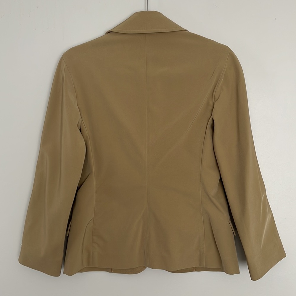 Prada Double Button Front Blazer Jacket Tan Women… - image 4